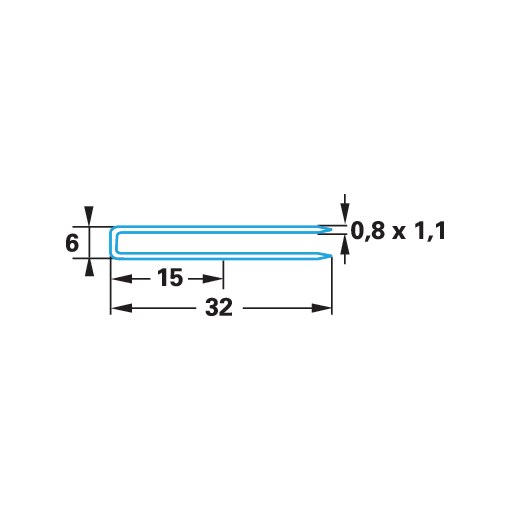 Klammern Typ B-III 6x26 mm verzinkt